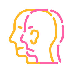 split personality color icon vector illustration
