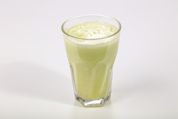 Natural fresh maked green apple juice
