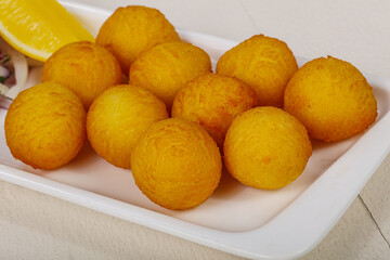 Tasty crispy fried potato balls