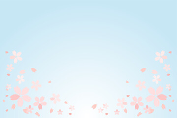Obraz na płótnie Canvas Gradient_background_Sakura_Flower_Cherry