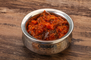 Eggplant saute with tomato and herbs