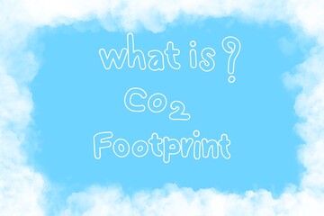 Naklejka na ściany i meble CO2 footprint background concept