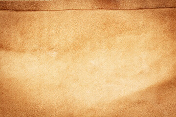 Genuine brown leather texture background. Back side.