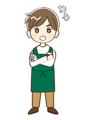 男性、店員、怒る