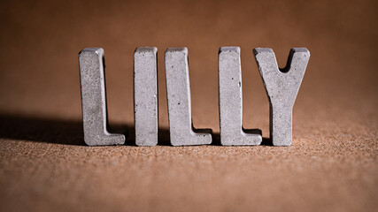 Name Lilly aus Beton