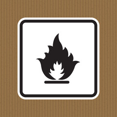 Beware Flammable Gas Symbol Isolate On White Background,Vector Illustration EPS.10
