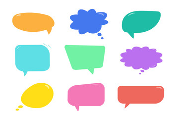 Set of speech bubbles isolated on white background. Vector illustration