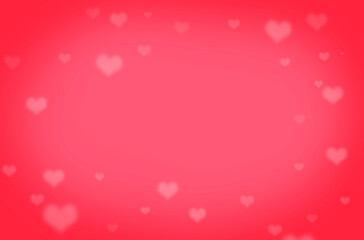 Red hearts background. Copy space for text. Valentine's day concept.