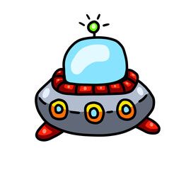 Stylized Cartoon UFO Toy