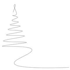 Christmas tree silhouette vector illustration