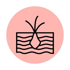 radish, line sign, icon vector