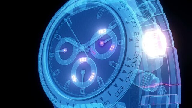 the digital clock or watch 4k. High quality 4k footage