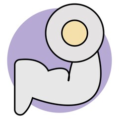 dumbbell icon vector illustration photo