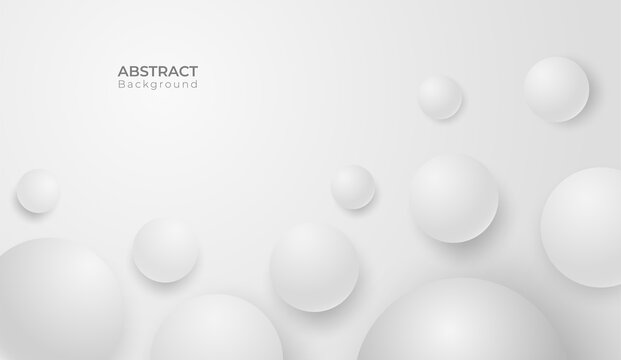 Abstract 3d modern round circle background. white and grey geometric banner. vector art illustration © Zenzeta
