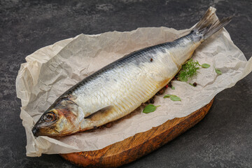 Salted Herring fish with pepper
