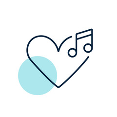 Like music vector icon. Musical note sign