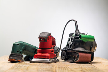 Fototapeta premium belt sander,orbital sander,finishing sander i