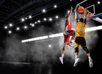 Poster Two basketball players in action © Andrey Burmakin