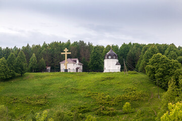 Fototapeta na wymiar Perm. Church-chapel of Mikhail Tversky (skete of the Trinity Stefanov Monastery)