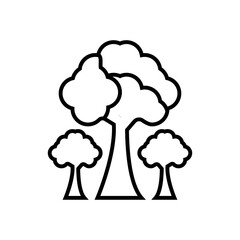 garden plant tree icon line style vector