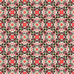Geometric seamless pattern, abstract colorful background, vector texture.