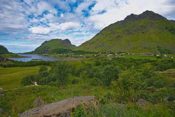 Fototapeta na wymiar Maervollspollen, Vestvågøy, Lofoten Archipelago, Norway