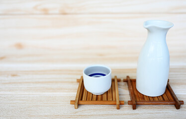 japanese sake oriental drink style on the table