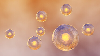 Human Stem Cell Concept, 3D Render