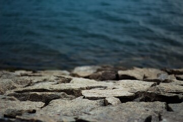 Rock path near the lake