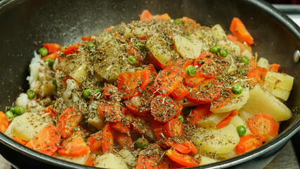 Famous delicious pakistani and indian mix vegetable food