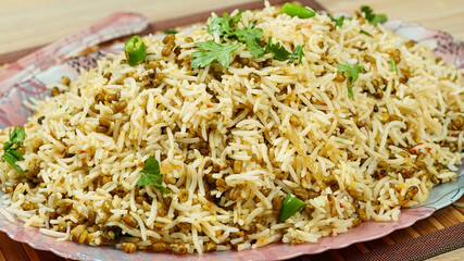  Famous delicious pakistani and indian rice mong chawal.