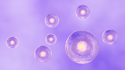 Human Stem Cell Concept, 3D Render