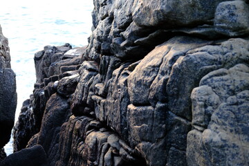 The granite coast in the west of France. December 2020 - Batz sur mer.