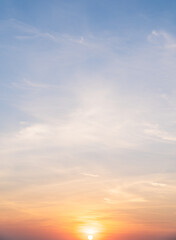 Naklejka na ściany i meble sunset sky and clouds vertical