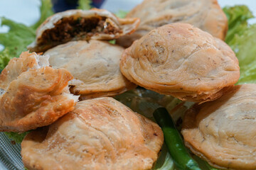 Pakistani famous food keema kachoori.