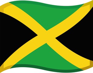 Vector emoticon illustration of jamaica flag