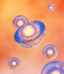 Human Stem Cell Concept, 3D Render