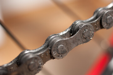 Bike chain closeup