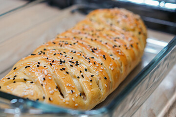 Top view of pakistani chicken bread
