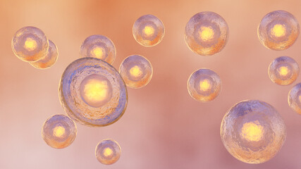 Human Stem Cell Concept, 3D Render