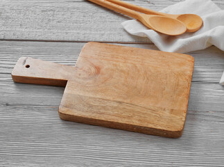 Cutting board and cooking utensils