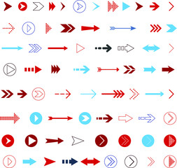 Right direction icon set