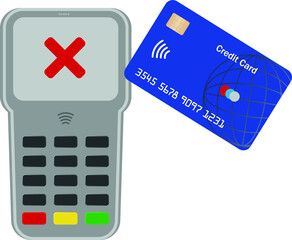 Credit card contactless payment not accepted, nfc, credit card reader