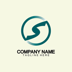 Business corporate letter S logo design vector.