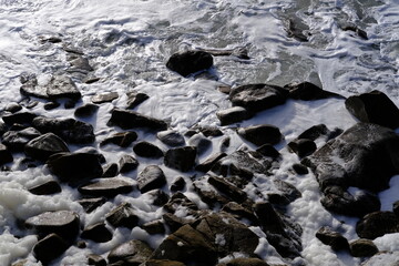 The granite coast in the west of France. (december 2020, Batz-sur-mer)