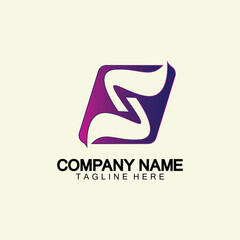 Business corporate letter S logo design vector.