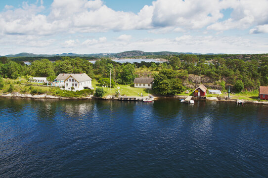 Langesund,  Bamble Municipality, Vestfold og Telemark, Norway - ferry terminal from from Hirtshals (Denmark)