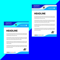 Business style letter head templates for your project design, Vector illustration.