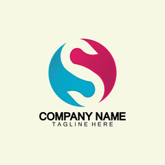 Business corporate letter S logo design vector.