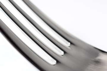 Silver fork closeup